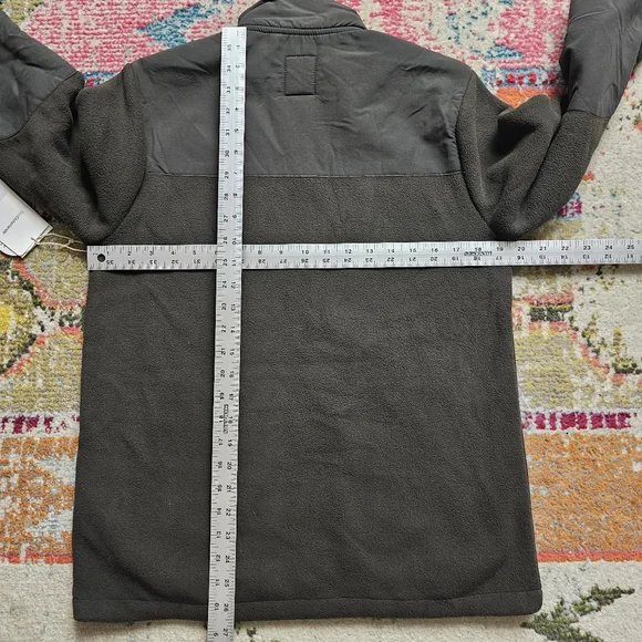 Vuori Morrow Sherpa Jacket Men Small Dark Oregano Green Long Sleeve Full Zip - Picture 14 of 15